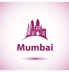 Mumbai India Skyline Silhouette Black