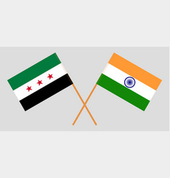 Syrian National Coalition And Indian Flags