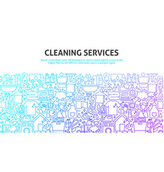 Cleaning service web banner Royalty Free Vector Image