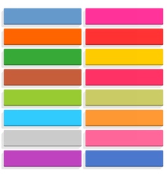 Flat blank web button square icon with shadow Vector Image