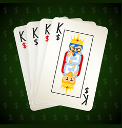 Business Playing Cards Four Kings