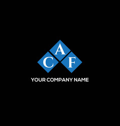 Caf Letter Logo Design On Black Background