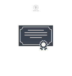 Certificate Icon Symbol Template For Graphic