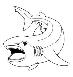 Megamouth Shark Isolated Coloring Page For Kids