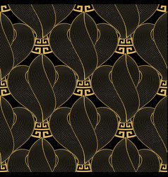 Beautiful Gold Lines Ornamental Floral Greek