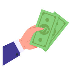 Businessman Hand With Dollar Banknotes Money Cash