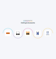 Clothing And Accessories Flat 5 Icon Pack