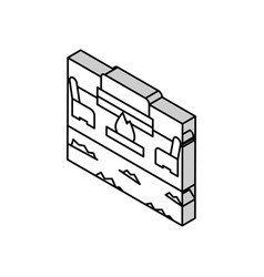 Outdoor Living Furniture And Fireplace Isometric