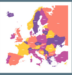 Political Map Of Europe With Cities