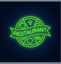 Restaurant Neon Sign With Pizza