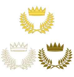 Laurel Wreath With Royal Crown