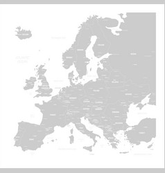 Political Map Of Europe With Cities