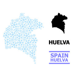 Winter Collage Map Huelva Province