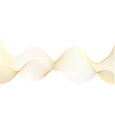 3d Wavy Gold Lines Swoosh On White Background