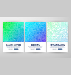 Cleaning service banner template - flat cartoon Vector Image