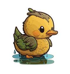 Cute Duck Cartoon Style