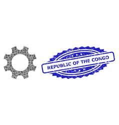 Grunge Republic Congo Stamp And Square Dot