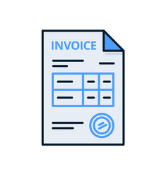 Invoice Icon Line Paper Bill