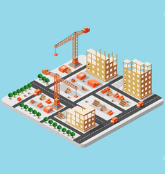 Isometric 3d Of The Urban Building With Multiple