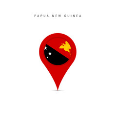 Teardrop Map Marker With Flag Of Papua New Guinea