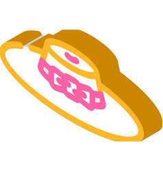 Women Summer Hat Isometric Icon