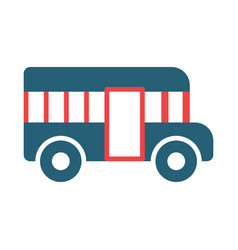 School Bus Glyph Two Color Icons For Personal