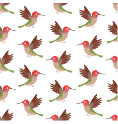 Seamless Pattern Hummingbird Background For Kids