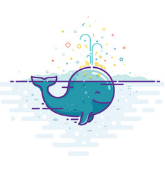 A Large Whale In The Ocean Gushes With Coins