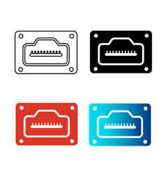 Abstract Hdmi Port Silhouette