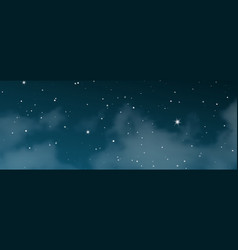 Night Sky With Clouds And Many Stars