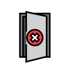 Close Door Color Icon