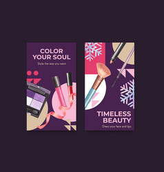 Instagram Template With Makeup Concept Design