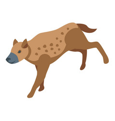 Wild Hyena Icon Isometric Animal Wolf