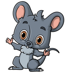 Cartoon Funny Little Mouse Posing