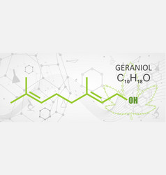 Geraniol Chemical Structure Primary Component