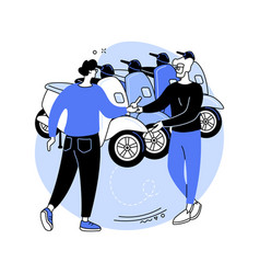 Motorcycle Rental Isolated Cartoon