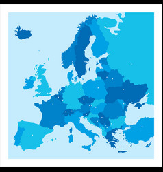 Political Map Of Europe With Cities