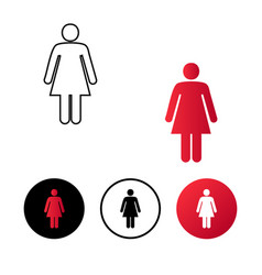 Abstract Female Toilet Icon