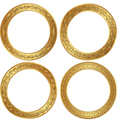Golden frames Royalty Free Vector Image - VectorStock