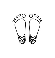 Linear Dry Skin Foot Icon