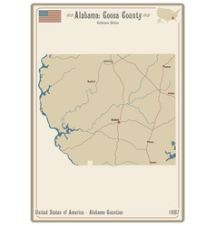 Map Coosa County In Alabama