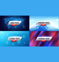 News Captions Compositions Set