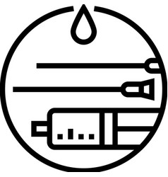 Sharing Needles Hiv Transmission Line Icon