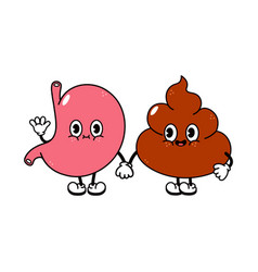 Cute Funny Happy Stomach And Turd Character