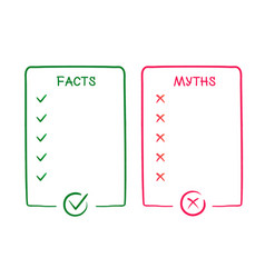 Facts And Myths Frame Template Handdraw