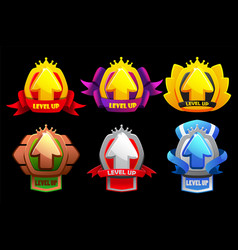 Level Up Awards Ui Game Badge Icons Medals Set