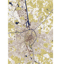 Map Of The City Of Bruges Belgium