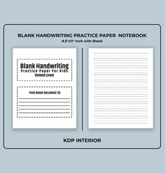 Blank Handwriting Practice Paper For Kids Dotted