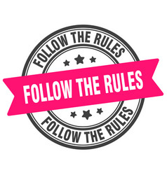 Follow The Rules Stamp Label