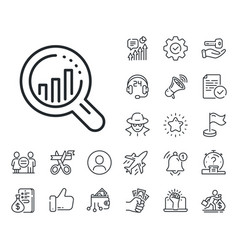 Seo Analysis Line Icon Web Targeting Chart Sign